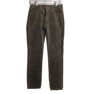 AG Adriano Goldschmied Prima Corduroy Jeans Womens 27 Green Cigarette Ankle New